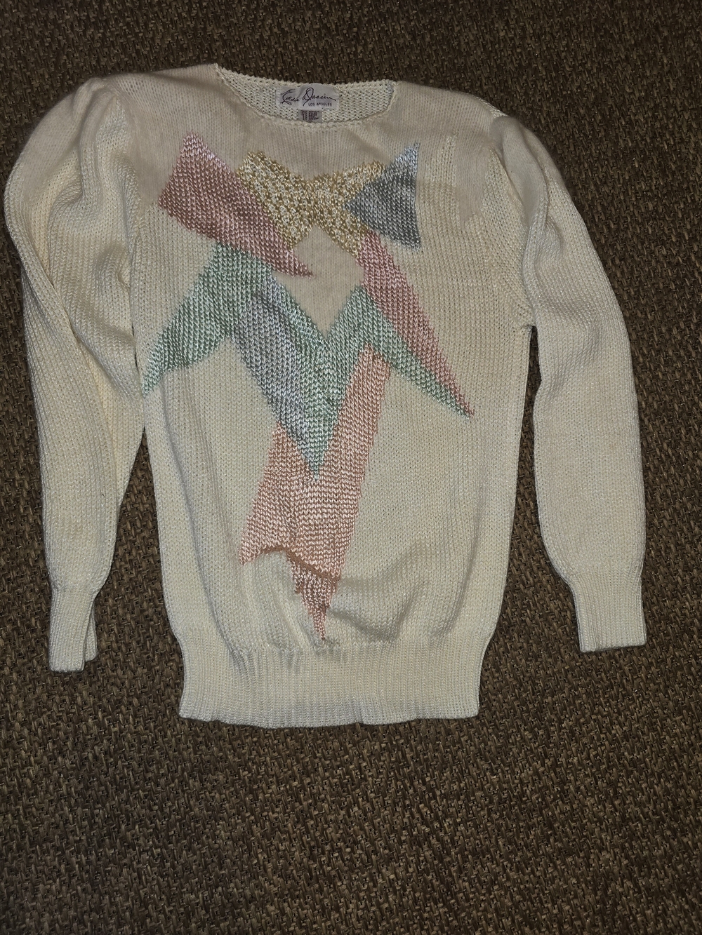 Eddie Dassin Las Angeles 80s Sweater with Pastel Graphic
